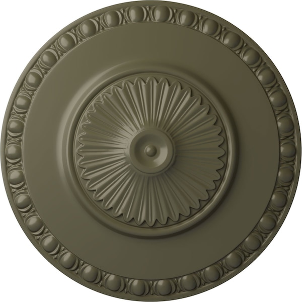 Ekena Millwork Lyon Ceiling Medallion (Fits Canopies up to 3 5/8"), Hnd-Painted Painted Turtle, 23 1/2"OD x 3 1/4"P CM23LYPTF - main